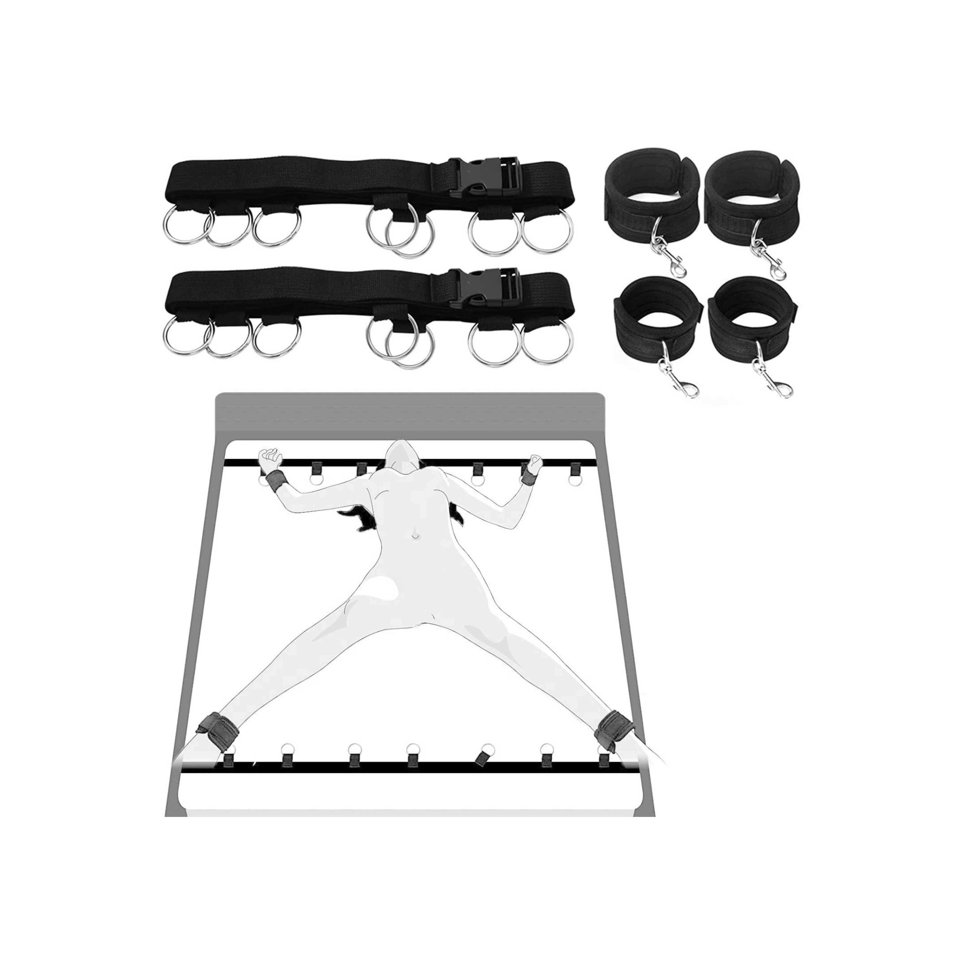 BDSM Bondage Restraint - Under-Mattress Cuffs