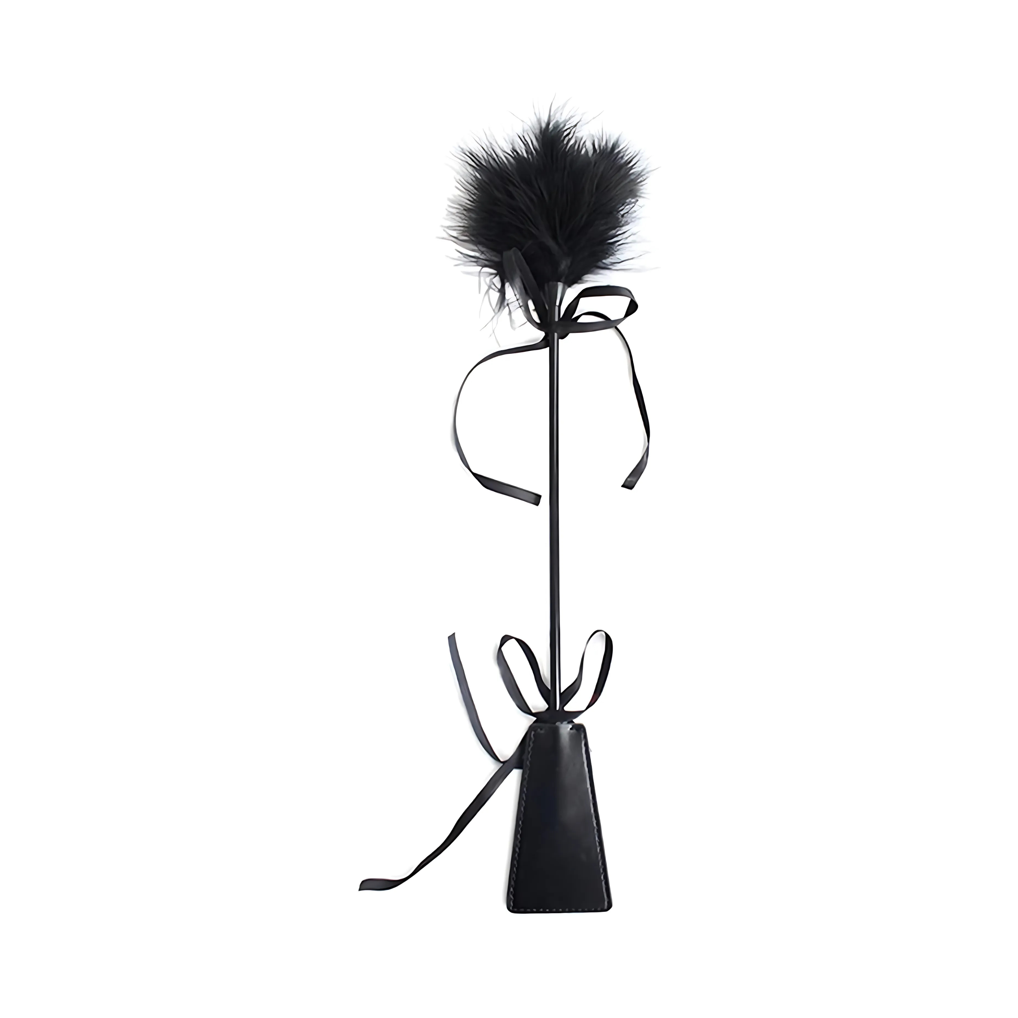 Sensual Black Feather Tickler & Riding Whip